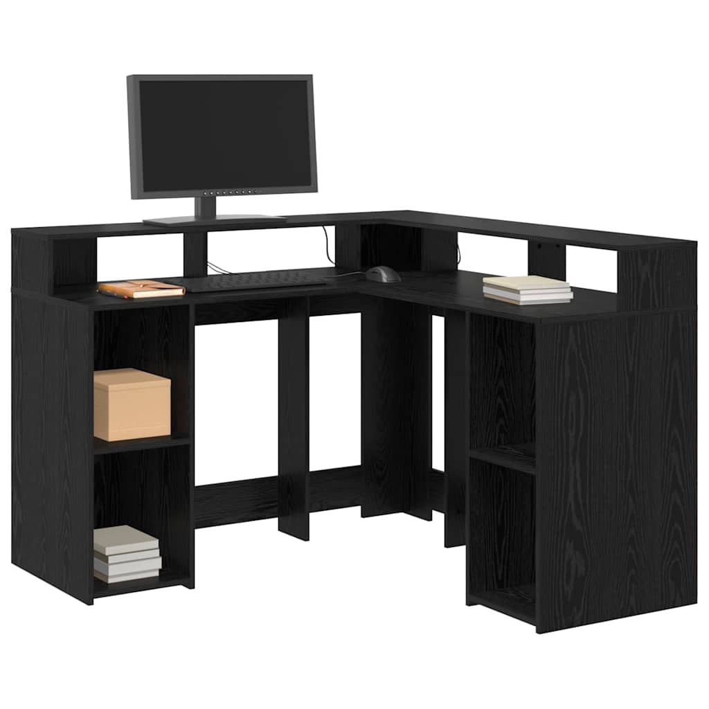 Desk Black Oak Engineered wood 130 x 130 x 91 cm