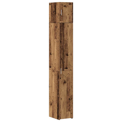 Storage Cabinet with Shelves Old Wood 30 x 42.5 x 225 cm