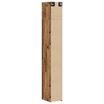 Storage Cabinet with Shelves Old Wood 30 x 42.5 x 225 cm