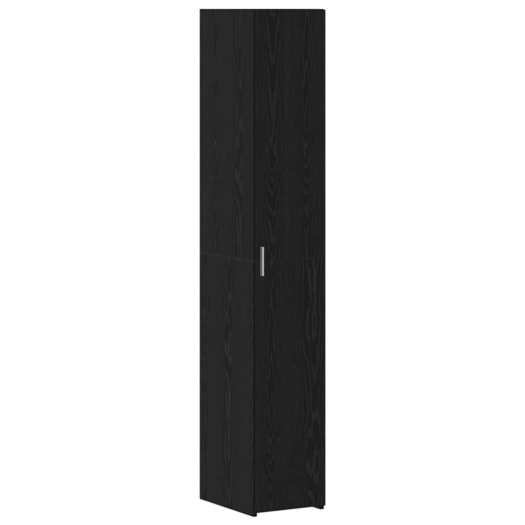 Storage Cabinet with Shelves Black Oak 30 x 42.5 x 225 cm