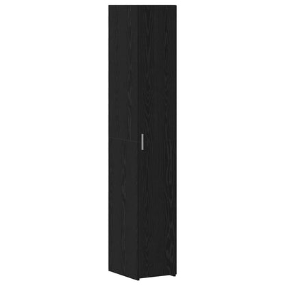 Storage Cabinet with Shelves Black Oak 30 x 42.5 x 225 cm