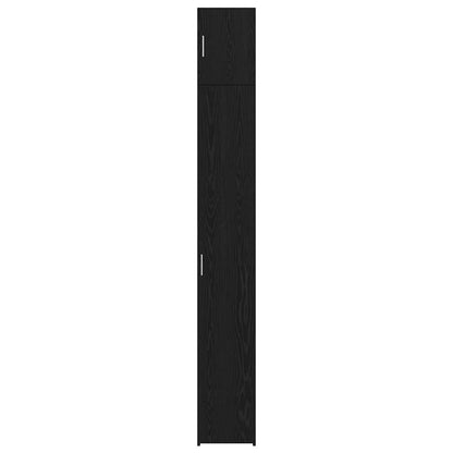 Storage Cabinet with Shelves Black Oak 30 x 42.5 x 225 cm