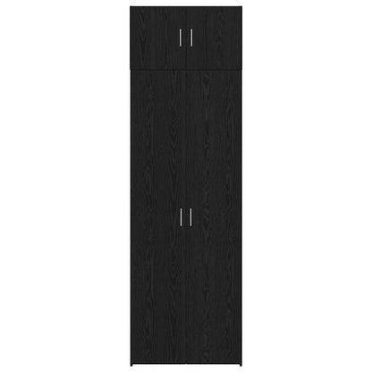 Storage Cabinet 3 pcs Black Oak