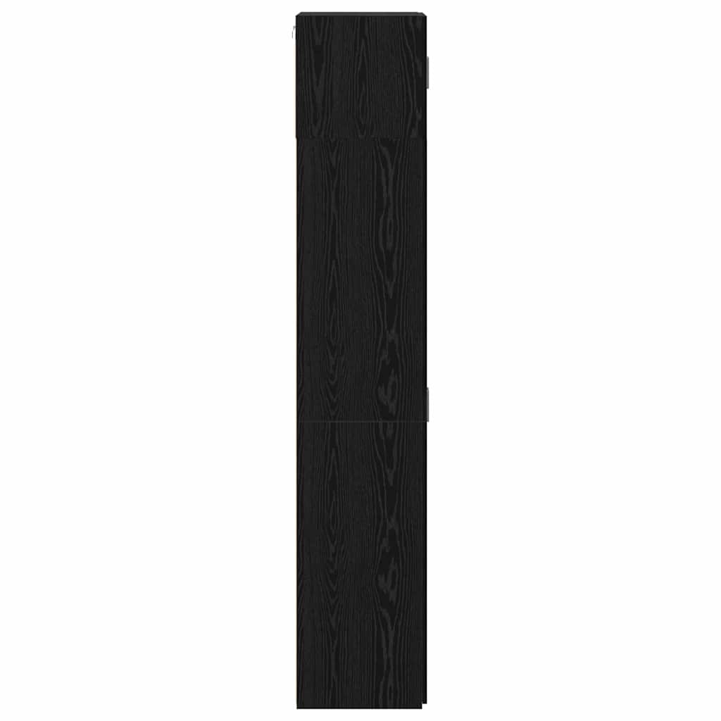 Storage Cabinet 3 pcs Black Oak