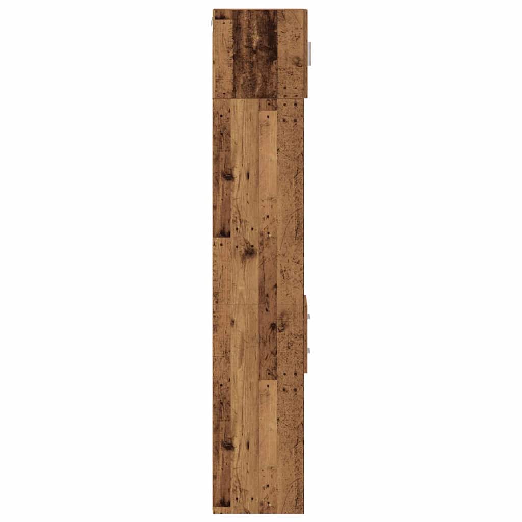 Storage Cabinet with Drawer 2 pcs Old Wood 30 x 42.5 x 225 cm