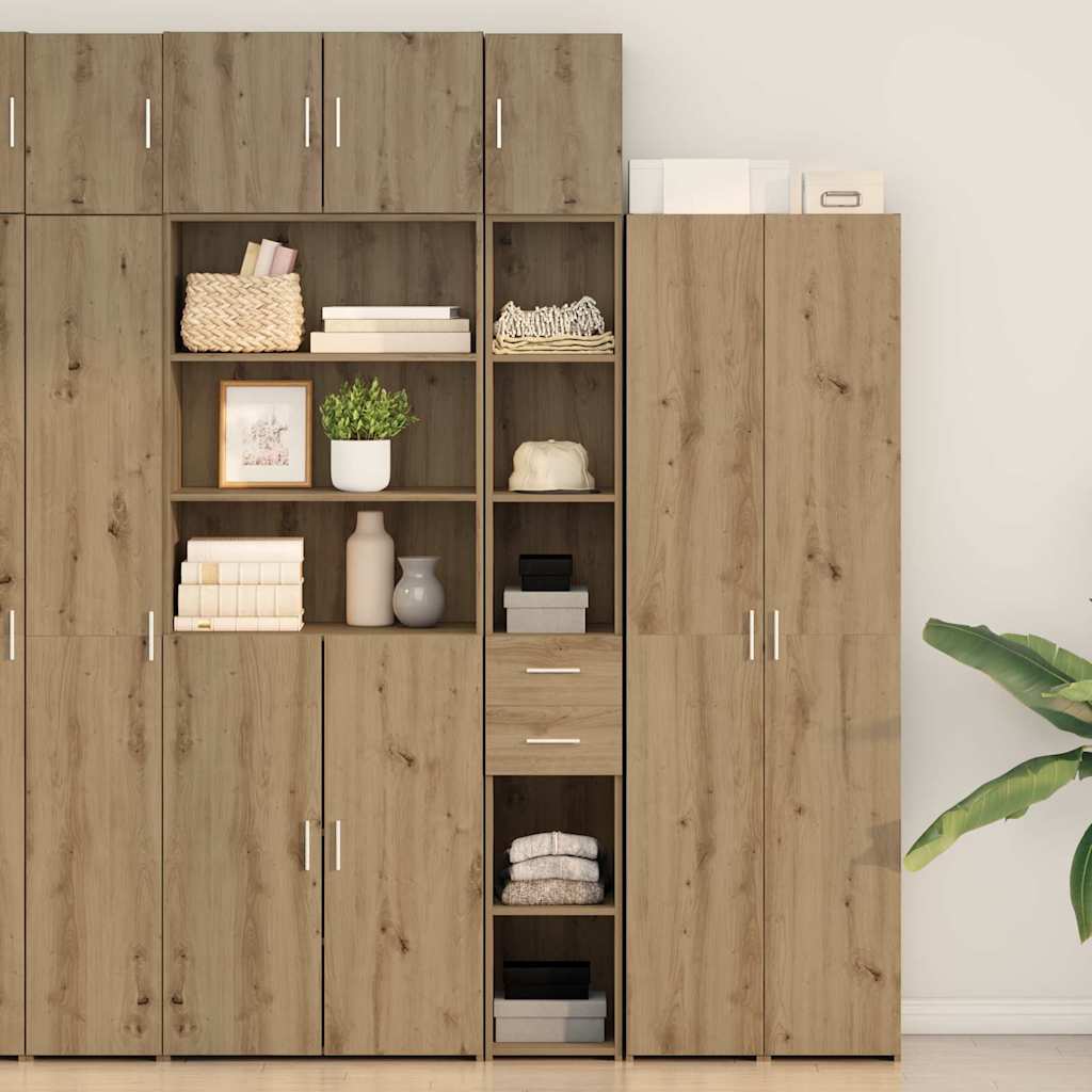 Storage Cabinet 2 pcs Artisan Oak 30 x 42.5 x 225 cm