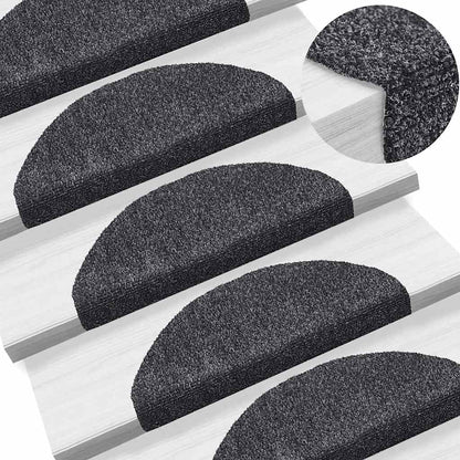 Stair Mats Self-adhesive 20 pcs 65x21x4 cm Dark Grey