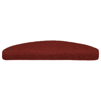 Stair Mats Self-adhesive 20 pcs 65x21x4 cm Bordeaux Red Half Round Large