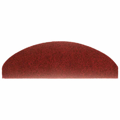 Stair Mats Self-adhesive 20 pcs 65x21x4 cm Bordeaux Red Half Round Large