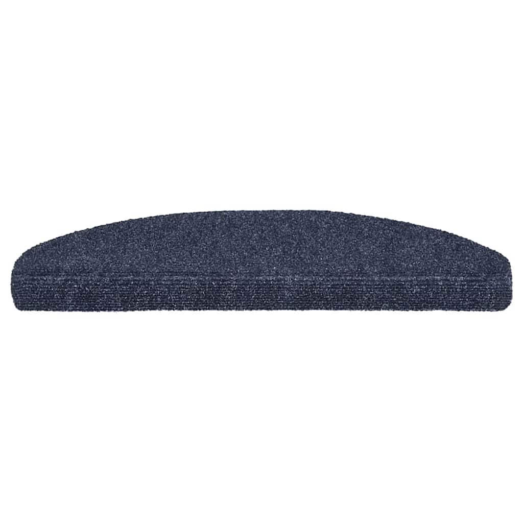 Stair Mats Self-adhesive 20 pcs 65x21x4cm Blue Half Round Large