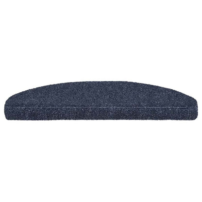 Stair Mats Self-adhesive 20 pcs 65x21x4cm Blue Half Round Large
