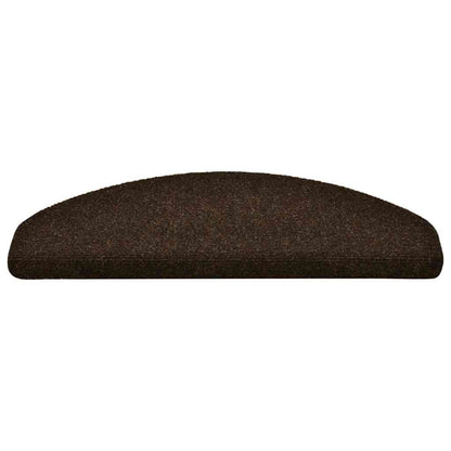 Stair Mats Self-adhesive 20 pcs 65x21x4 cm Brown Half Round Large