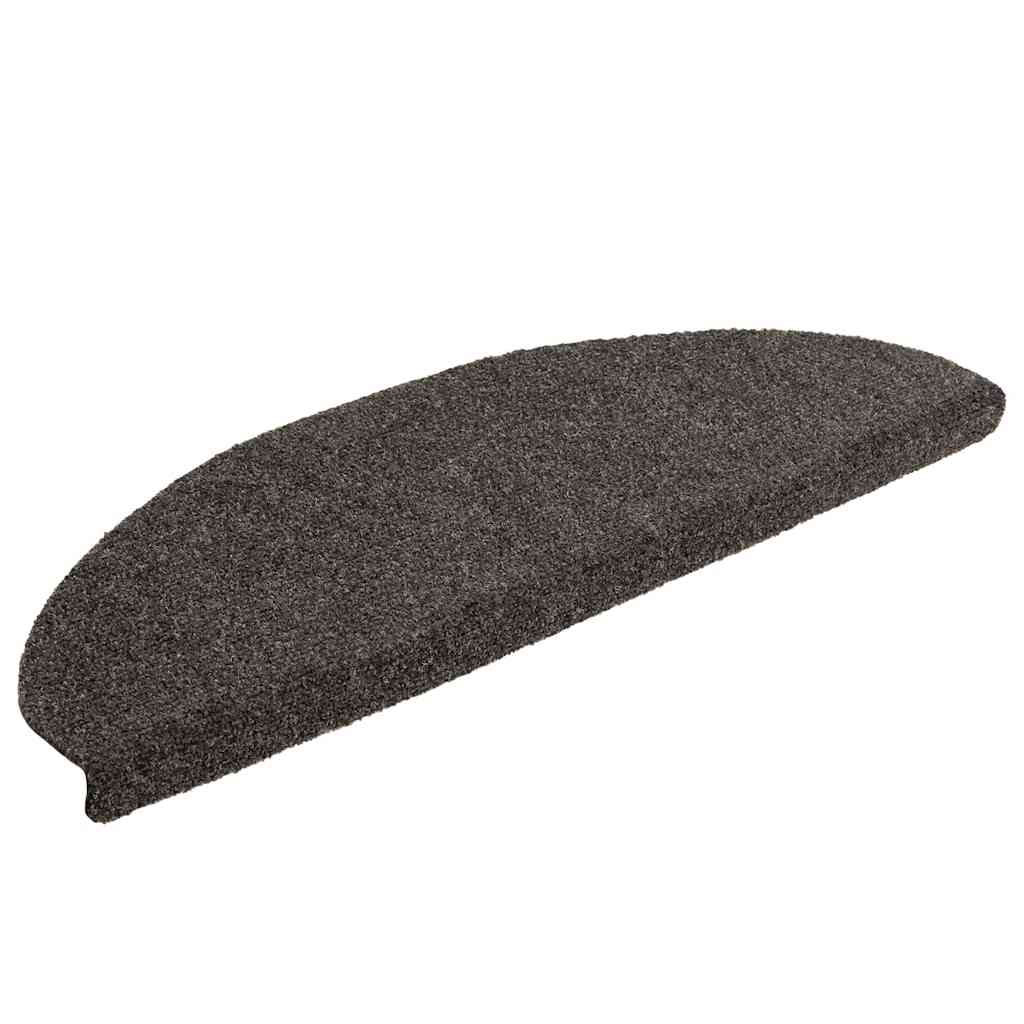 Stair Mats Self-adhesive 20 pcs 65x21x4 cm Anthracite Half Round Large