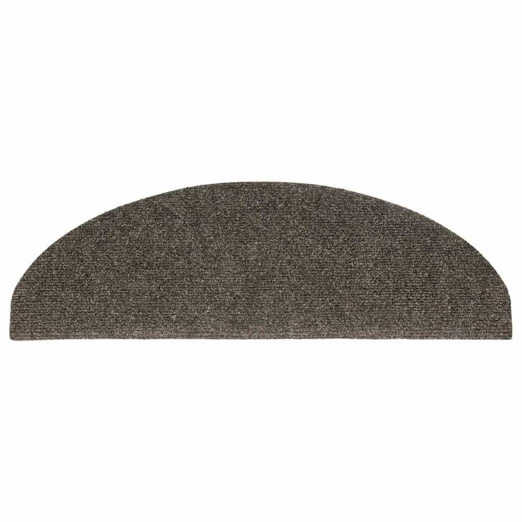 Stair Mats Self-adhesive 20 pcs 65x21x4 cm Anthracite Half Round Large
