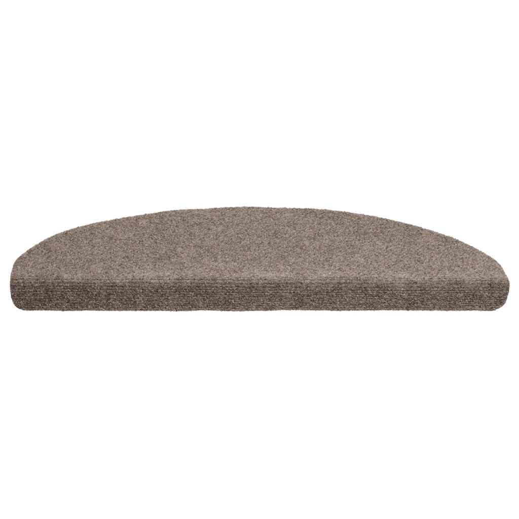 Stair Mats Self-adhesive 20 pcs 65x21x4 cm Beige Half Round Large