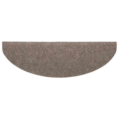 Stair Mats Self-adhesive 20 pcs 65x21x4 cm Beige Half Round