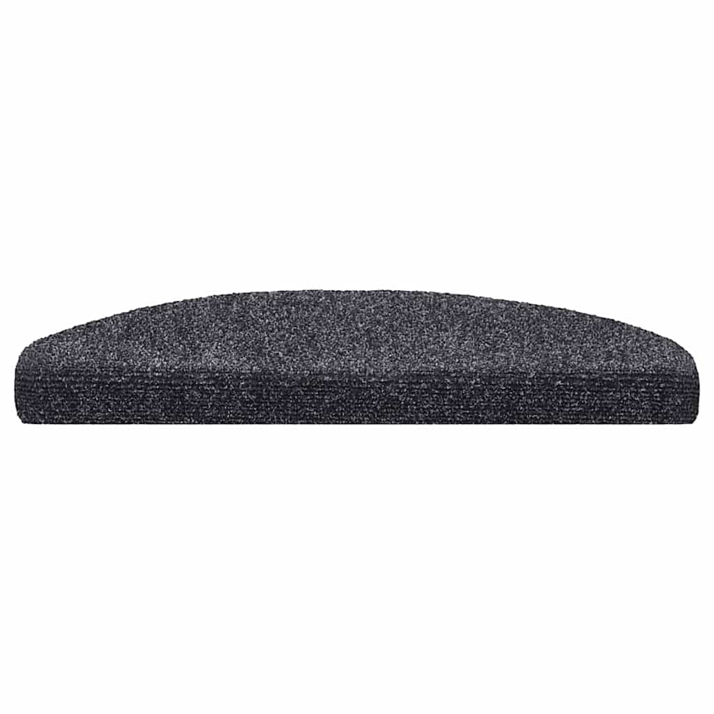 Stair Mats Self-adhesive 30 pcs 65x21x4 cm Dark Grey Half Round Large