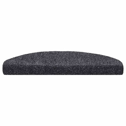 Stair Mats Self-adhesive 30 pcs 65x21x4 cm Dark Grey Half Round Large