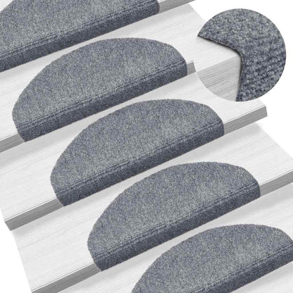 Stair Mats Self-adhesive 30 pcs 65x21x4 cm Light Grey