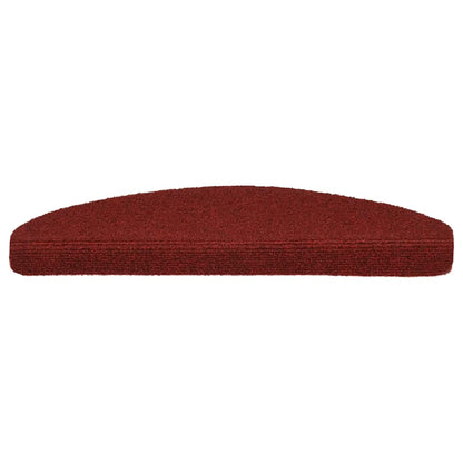 Stair Mats Self-adhesive 30 pcs 65x21x4 cm Bordeaux Red Half Round Large