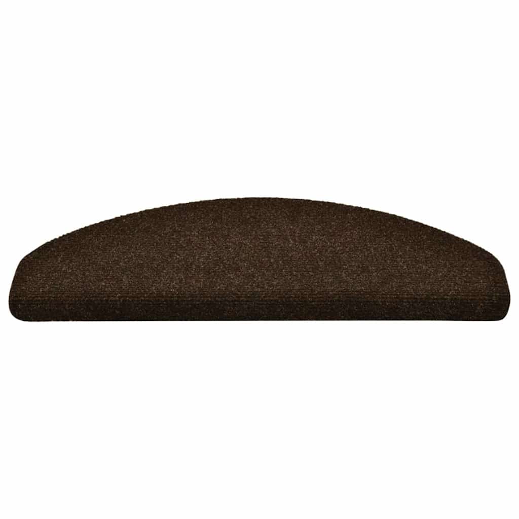Stair Mats Self-adhesive 30 pcs 65x21x4 cm Brown Half Round