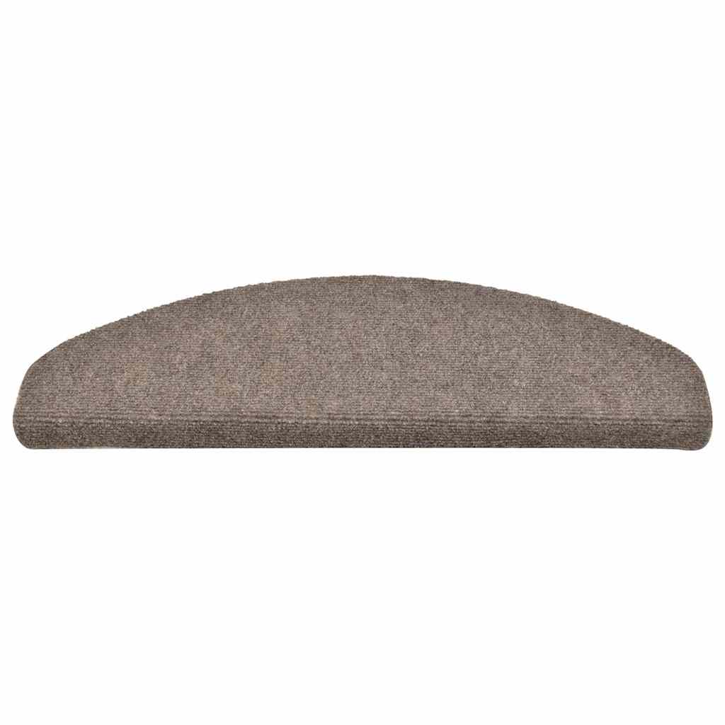 Stair Mats Self-adhesive 30 pcs 65x21x4 cm Beige Half Round