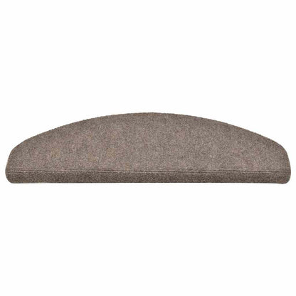 Stair Mats Self-adhesive 30 pcs 65x21x4 cm Beige Half Round