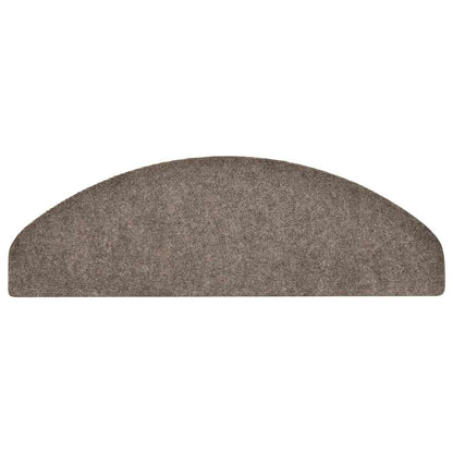 Stair Mats Self-adhesive 30 pcs 65x21x4 cm Beige Half Round Large