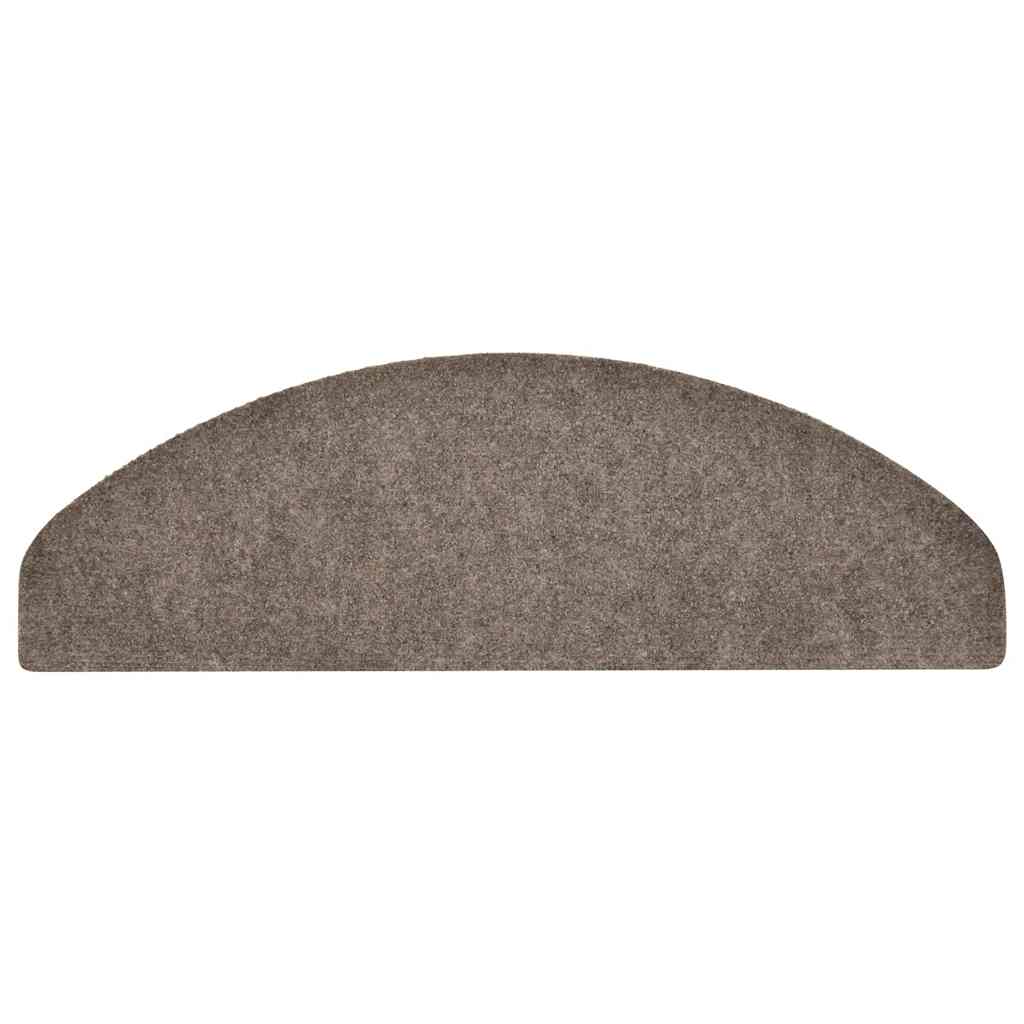 Stair Mats Self-adhesive 30 pcs 65x21x4 cm Beige Half Round