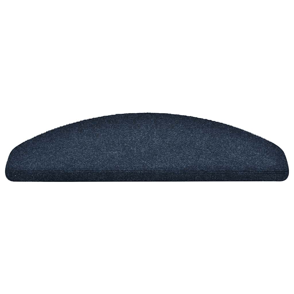 Stair Mats Self-adhesive 30 pcs 65x21x4cm Navy Half Round Large