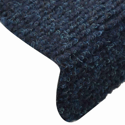 Stair Mats Self-adhesive 30 pcs 65x21x4cm Navy Half Round Large