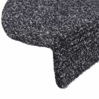 Stair Mats Self-adhesive 20 pcs 56x17x3 cm Dark Grey Half Round