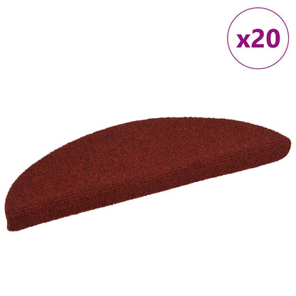 Stair Mats Self-adhesive 20 pcs 56x17x3 cm Bordeaux Red