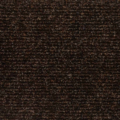 Stair Mats Self-adhesive 20 pcs 56x17x3 cm Brown Half Round