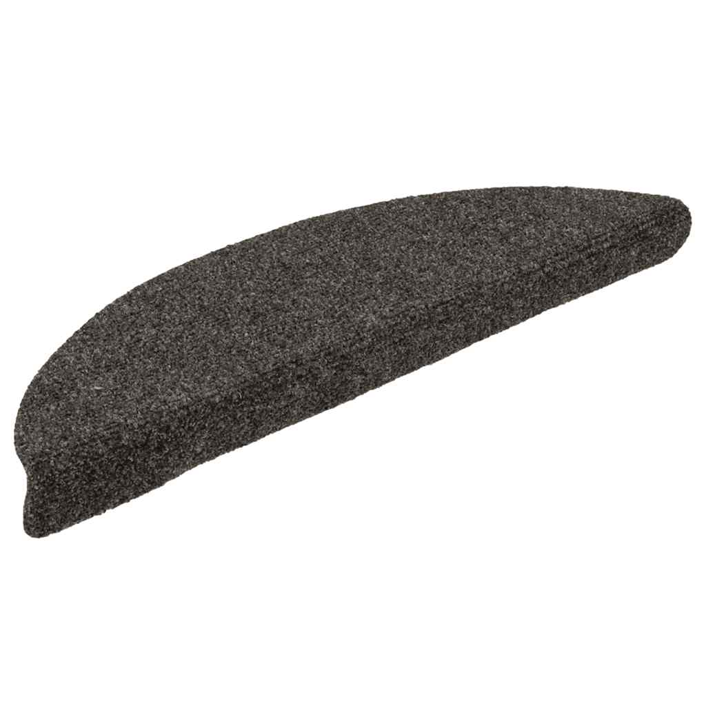 Stair Mats Self-adhesive 20 pcs 56x17x3cm Anthracite Half Round