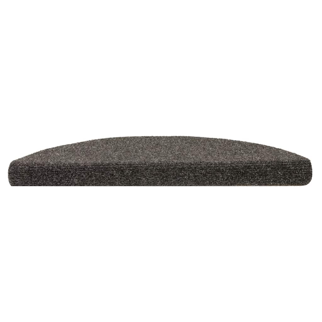 Stair Mats Self-adhesive 20 pcs 56x17x3cm Anthracite Half Round