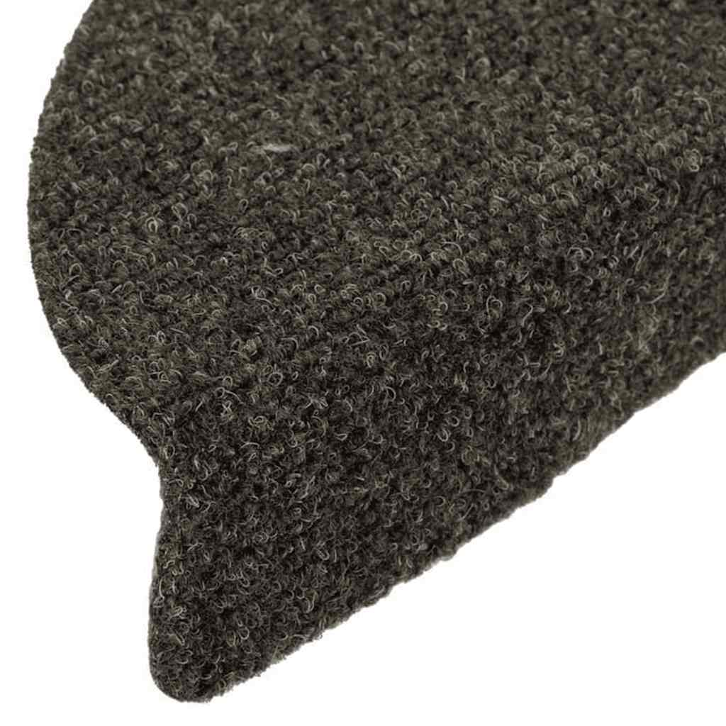 Stair Mats Self-adhesive 20 pcs 56x17x3cm Anthracite Half Round
