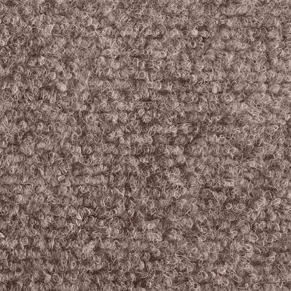 Stair Mats Self-adhesive 30 pcs 56x17x3 cm Light Brown Half Round