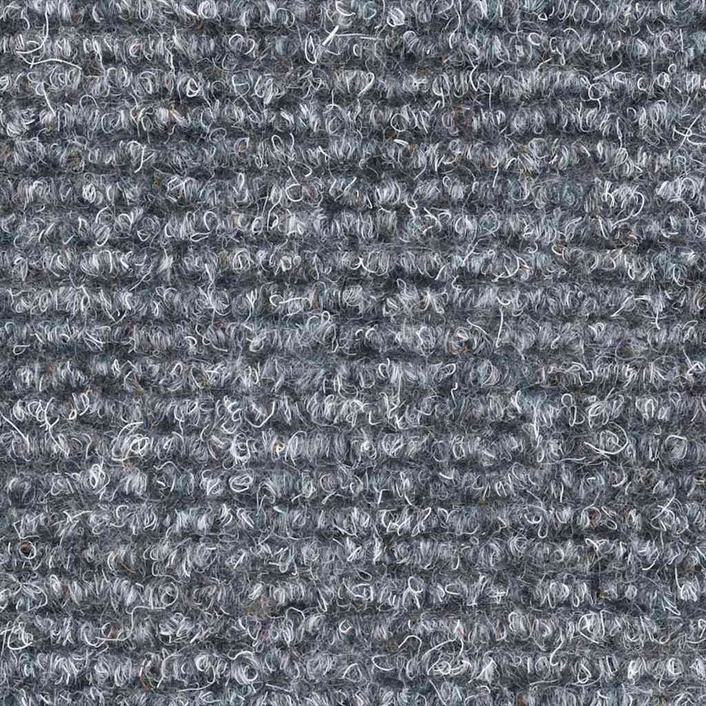 Stair Mats Self-adhesive 30 pcs 56x17x3cm Light Grey Half Round