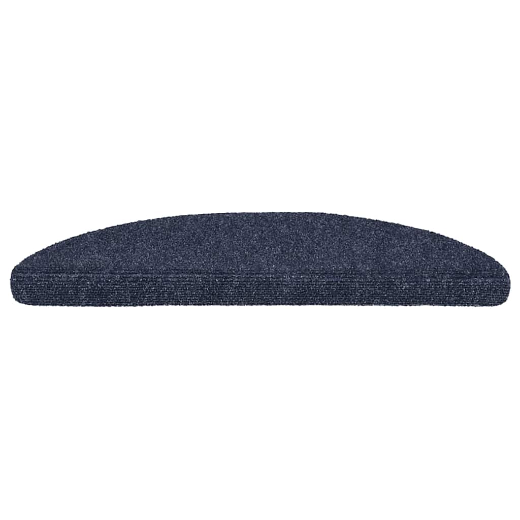Stair Mats Self-adhesive 30 pcs 56x17x3 cm Blue Half Round