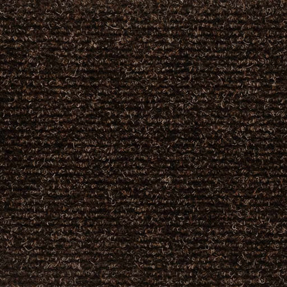 Stair Mats Self-adhesive 30 pcs 56x17x3 cm Brown Half Round