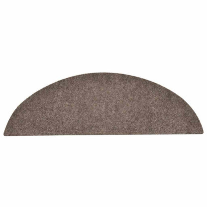 Stair Mats Self-adhesive 30 pcs 56x17x3 cm Beige Half Round