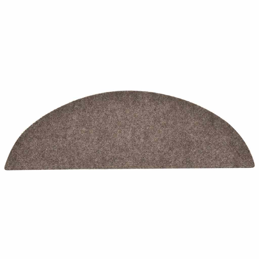 Stair Mats Self-adhesive 30 pcs 56x17x3 cm Beige Half Round