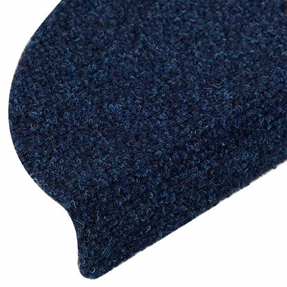 Stair Mats Self-adhesive 30 pcs 56x17x3 cm Navy Half Round