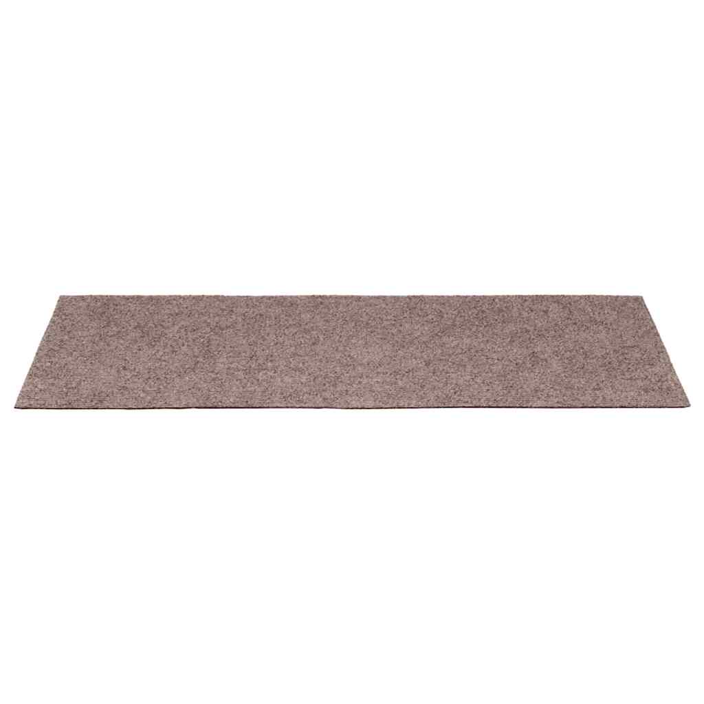 Stair Mats Self-adhesive 30 pcs 65x21x4 cm Light Brown Rectangular Edge