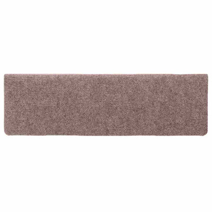 Stair Mats Self-adhesive 30 pcs 65x21x4 cm Light Brown Rectangular Edge