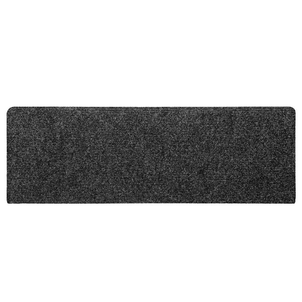 Stair Mats Self-adhesive 30 pcs 65x21x4 cm Dark Grey Rectangular Edge