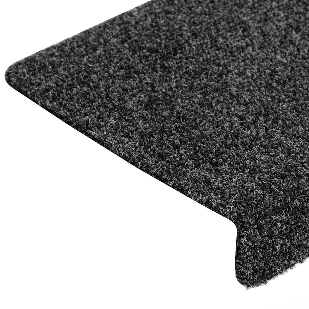 Stair Mats Self-adhesive 30 pcs 65x21x4 cm Dark Grey Rectangular Edge