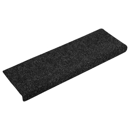 Stair Mats Self-adhesive 30 pcs 65x21x4 cm Black Rectangular Edge