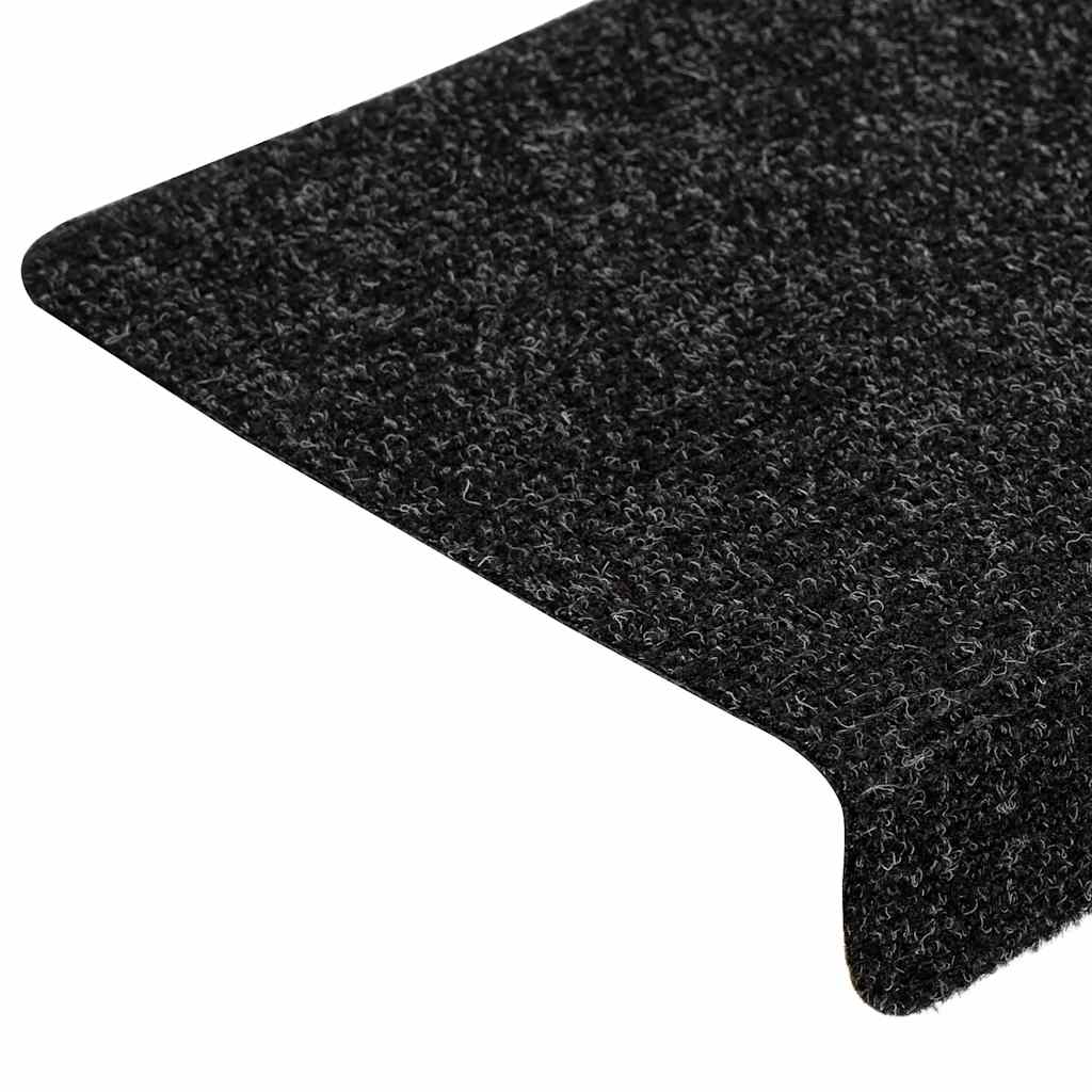 Stair Mats Self-adhesive 30 pcs 65x21x4 cm Black